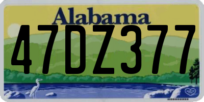 AL license plate 47DZ377