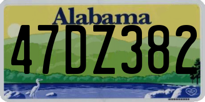 AL license plate 47DZ382
