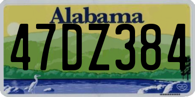 AL license plate 47DZ384