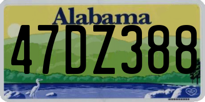 AL license plate 47DZ388