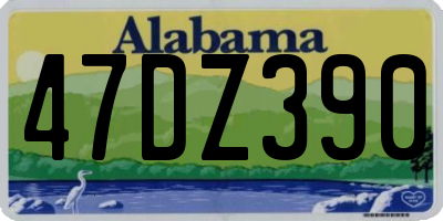 AL license plate 47DZ390