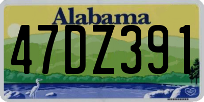 AL license plate 47DZ391