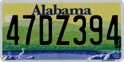 AL license plate 47DZ394