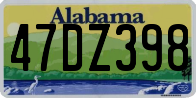 AL license plate 47DZ398