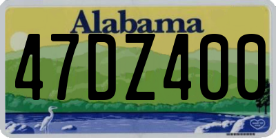 AL license plate 47DZ400