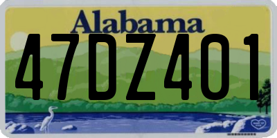 AL license plate 47DZ401