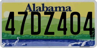 AL license plate 47DZ404