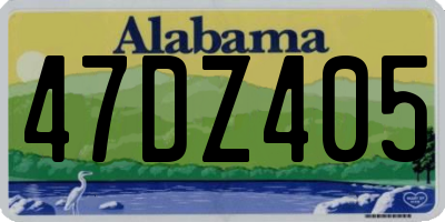 AL license plate 47DZ405