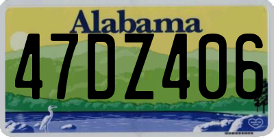 AL license plate 47DZ406