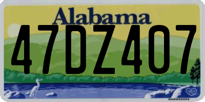 AL license plate 47DZ407