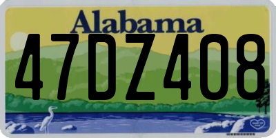 AL license plate 47DZ408