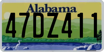 AL license plate 47DZ411