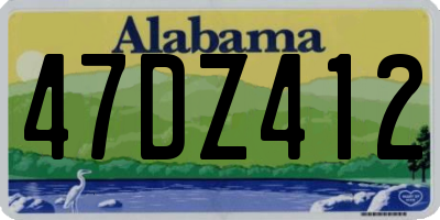 AL license plate 47DZ412
