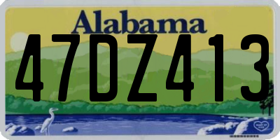 AL license plate 47DZ413