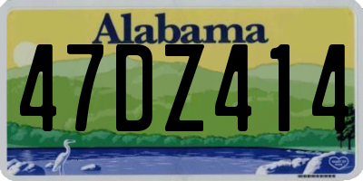 AL license plate 47DZ414