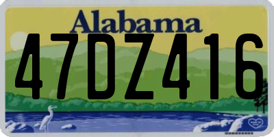 AL license plate 47DZ416