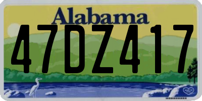 AL license plate 47DZ417