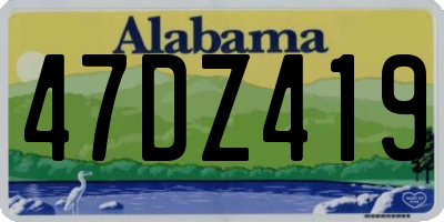 AL license plate 47DZ419