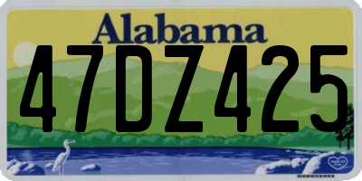 AL license plate 47DZ425
