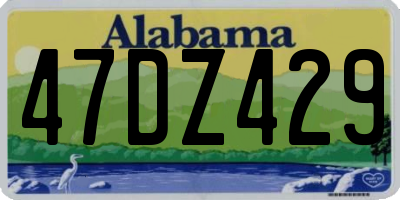 AL license plate 47DZ429