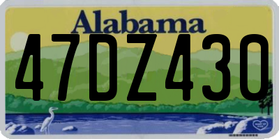 AL license plate 47DZ430
