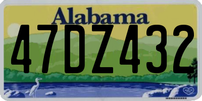 AL license plate 47DZ432