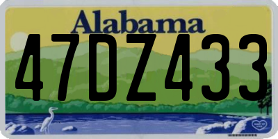 AL license plate 47DZ433