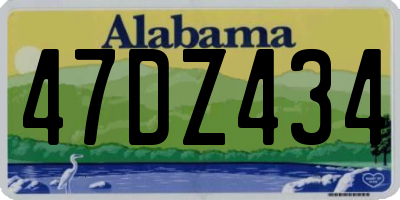 AL license plate 47DZ434