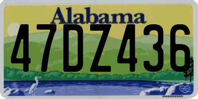 AL license plate 47DZ436