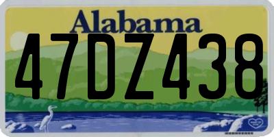 AL license plate 47DZ438