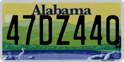 AL license plate 47DZ440