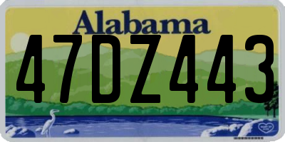 AL license plate 47DZ443