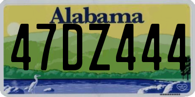 AL license plate 47DZ444