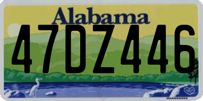 AL license plate 47DZ446
