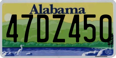 AL license plate 47DZ450