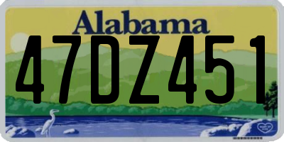 AL license plate 47DZ451