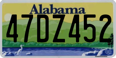 AL license plate 47DZ452