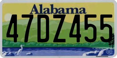 AL license plate 47DZ455