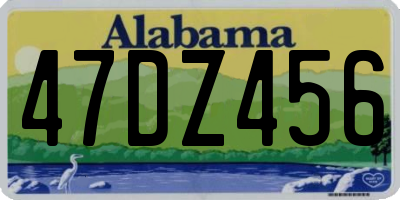 AL license plate 47DZ456