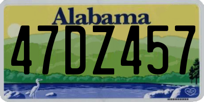 AL license plate 47DZ457