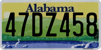 AL license plate 47DZ458