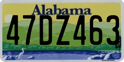 AL license plate 47DZ463