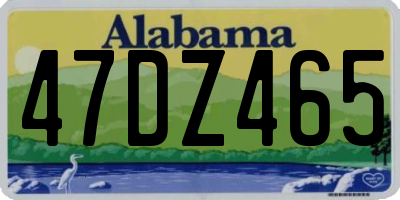 AL license plate 47DZ465
