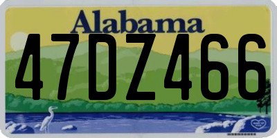 AL license plate 47DZ466