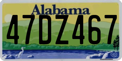 AL license plate 47DZ467
