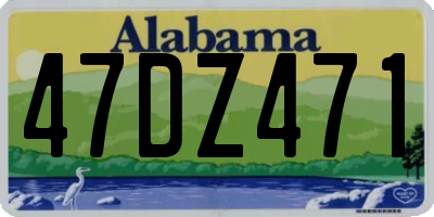 AL license plate 47DZ471