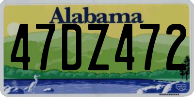 AL license plate 47DZ472