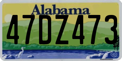 AL license plate 47DZ473