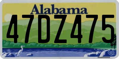 AL license plate 47DZ475