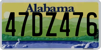 AL license plate 47DZ476